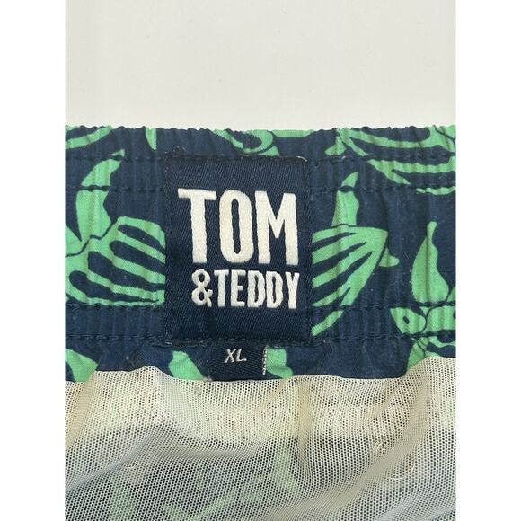 TOM & TEDDY Green Blue Sea Turtles Adult UPF 50+ Quick Dry Swim Shorts Sz XL‎ - Picture 3 of 4
